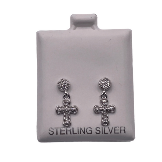 841- Cute Dangling Silver Earrings