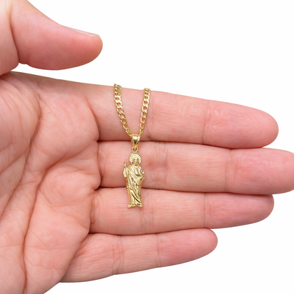 1282- NEW 10K Yellow Gold St. Jude Pendant W.G