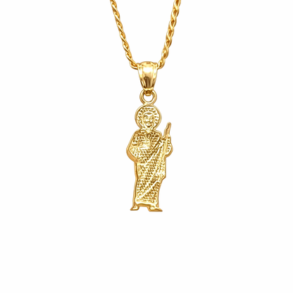 1282- NEW 10K Yellow Gold St. Jude Pendant W.G