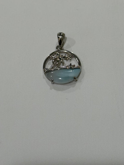 S675- .925 Ocean Larimar Pendant