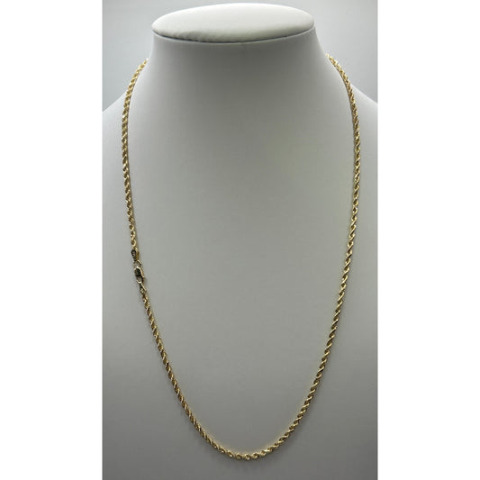 879- NEW 14K Rope Chain Necklace (2.4mm) W.G