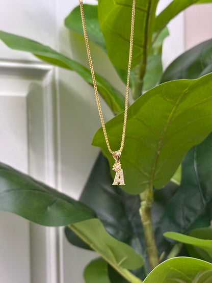 978- NEW 14K Small Letter A Pendant (W.G)