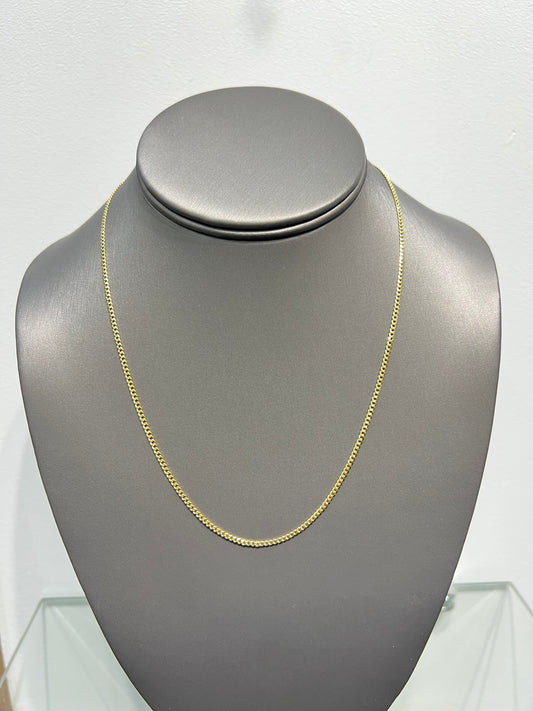 1168- NEW 14K Solid Cuban Curb Chain (2mm) 18" W.G