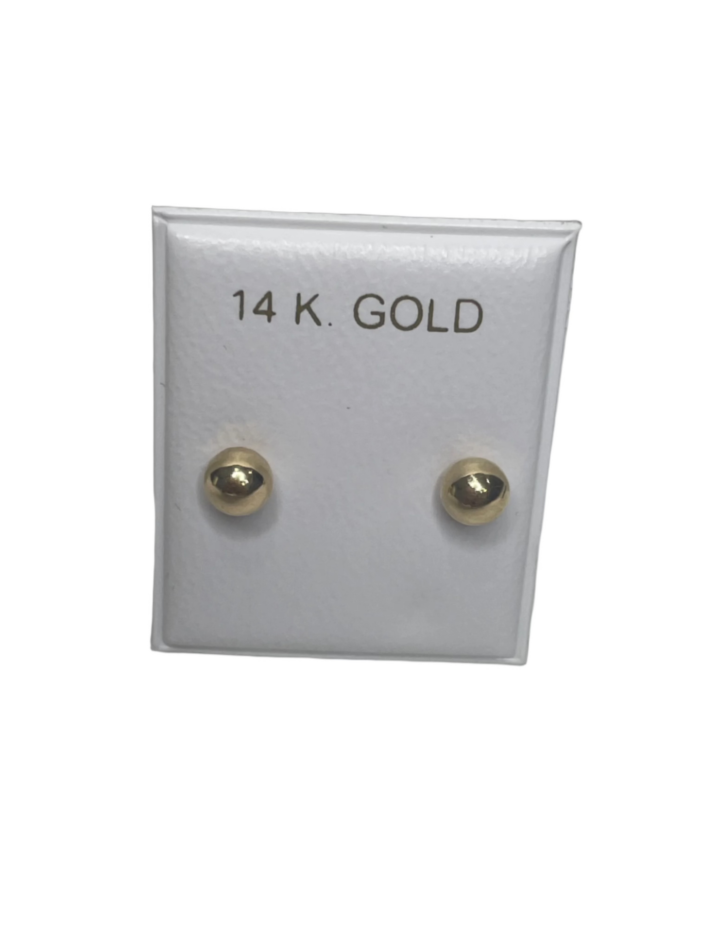 0075- 14K Yellow Gold Stud Earrings