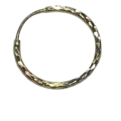 0006- NEW  14K Yellow Gold Hoop Earrings (W.G)