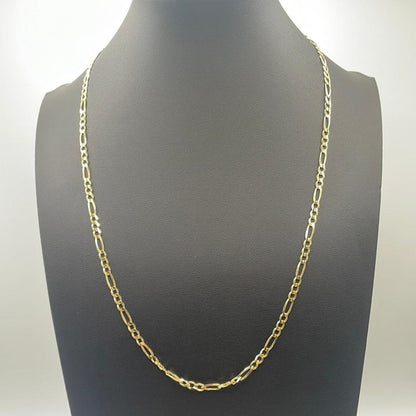 00108- NEW 14K Yellow Gold Figaro Chain (3.73mm) W.G