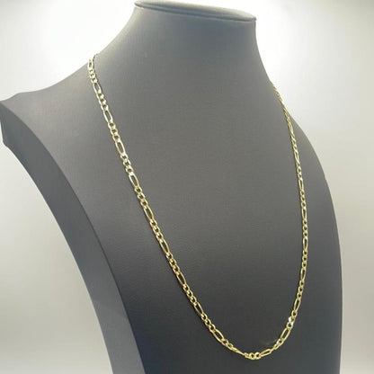 00108- NEW 14K Yellow Gold Figaro Chain (3.73mm) W.G