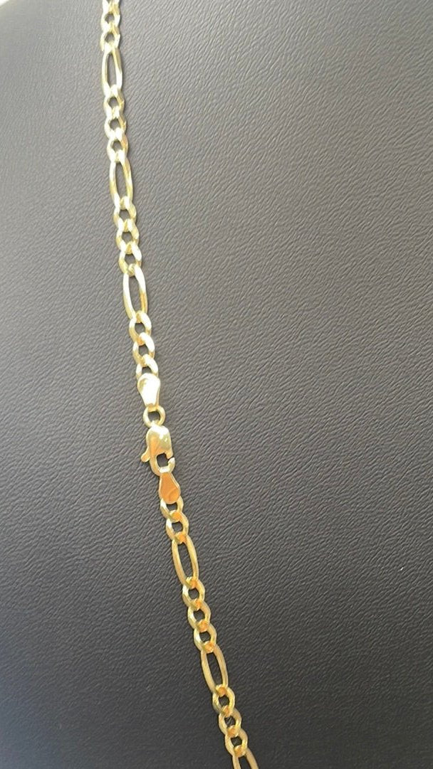 00108- NEW 14K Yellow Gold Figaro Chain (3.73mm) W.G