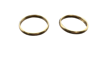 249- 14K Yellow Gold Wedding Band Ring Set