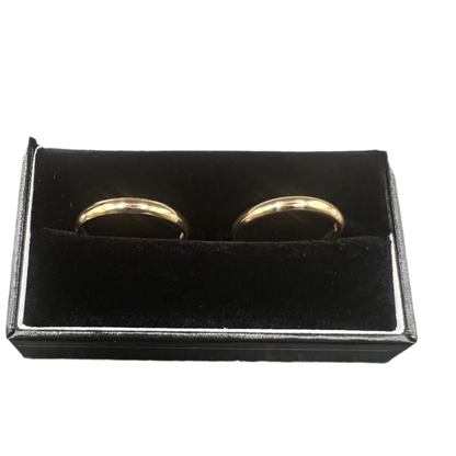 249- 14K Yellow Gold Wedding Band Ring Set