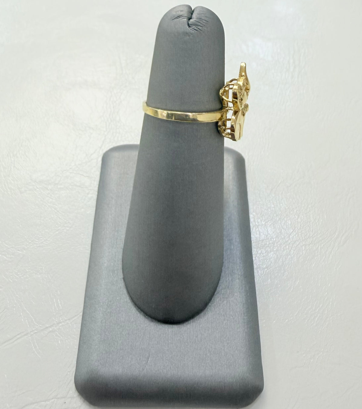 1848- NEW 14K Lucky Elephant Women’s Ring W.G