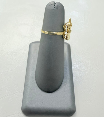 1848- NEW 14K Lucky Elephant Women’s Ring W.G
