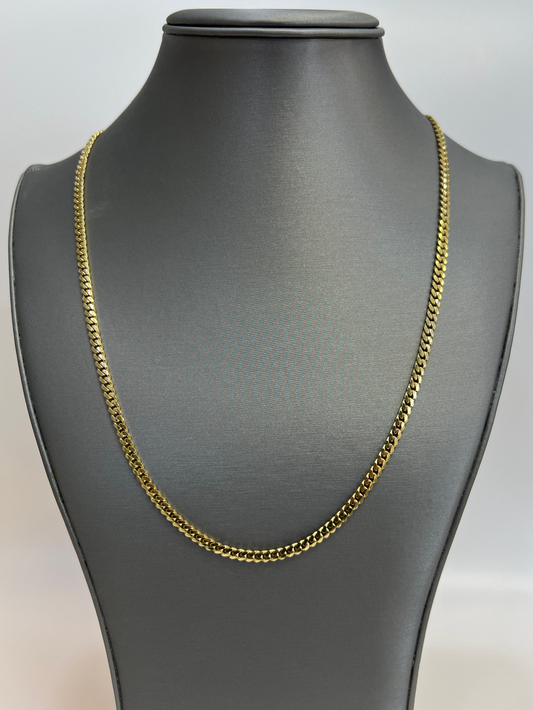 1850- NEW 14K Solid Miami Cuban Chain 22" (4mm) W.G