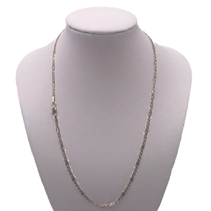 455- 14K Tri Color Gold Figaro Chain 18”