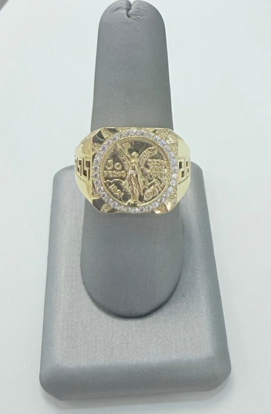 1824- NEW 10K 50 Pesos Centenario Gold Ring W.G