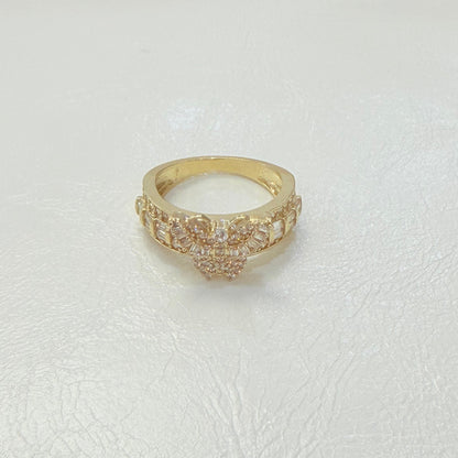 1846- NEW 10K Full Baguette Cut Butterfly Ring W.G