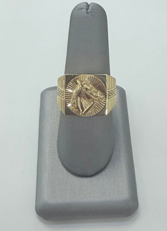 1823- NEW 10K Horsehead Men’s Ring W.G