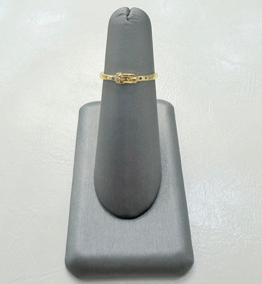 1840- NEW 14K Yellow Thin Belt Women Ring W.G