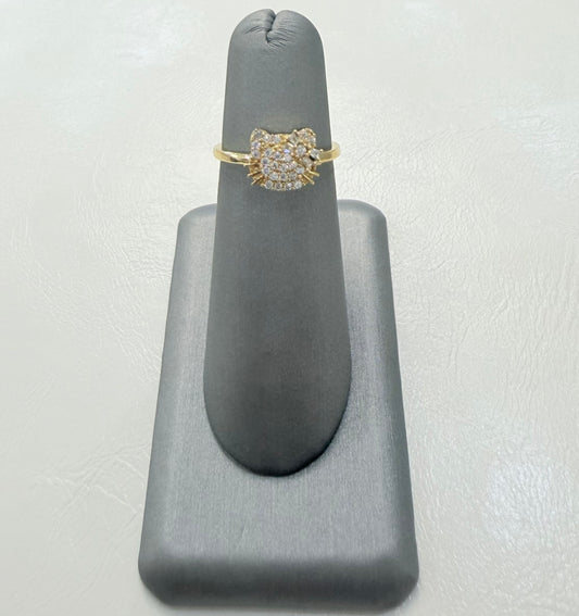 1844- NEW 10K Kitty Women's Ring W.G