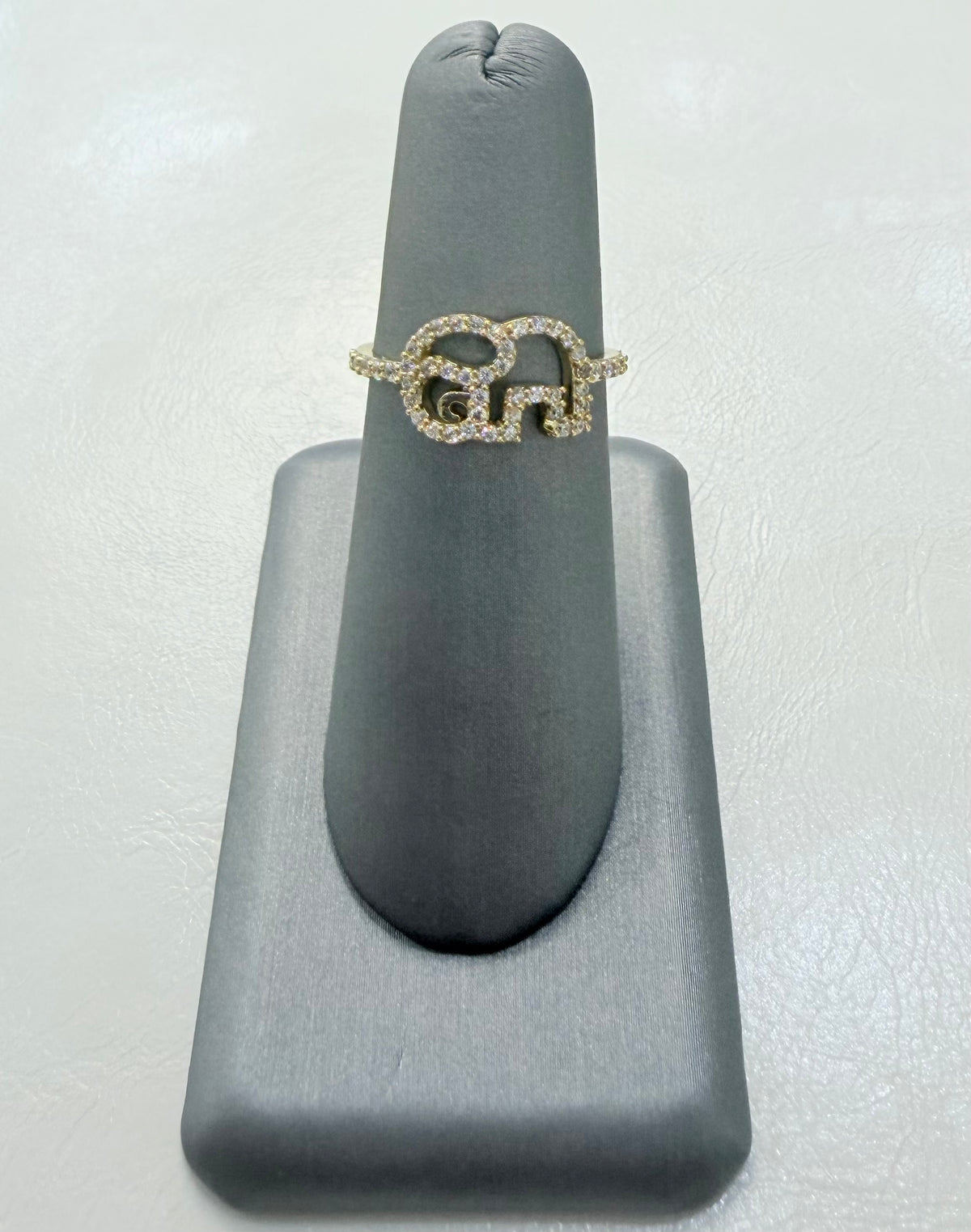 1847- NEW 10K Elephant Lucky Women's Ring W.G