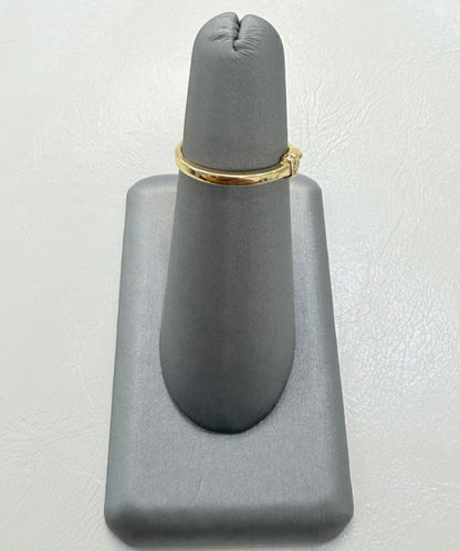1840- NEW 14K Yellow Thin Belt Women Ring W.G