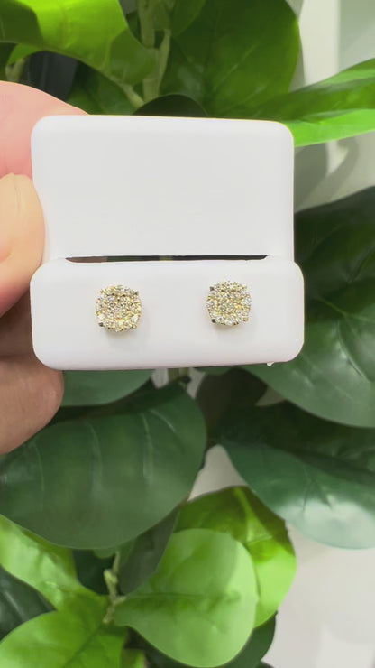 D2-10K Round Diamond Stud Earrings Full Diamonds 💎 0.40 ct (6.7mm) W.G