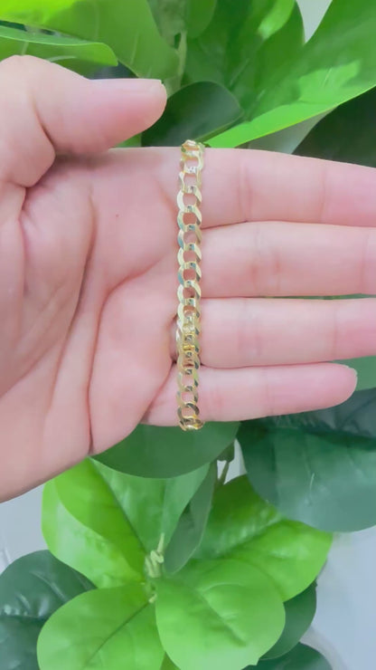 1114- NEW 10K Cuban Curb Bracelet W.G