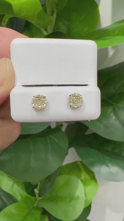 D3-NEW 10K Round Diamond Stud Earrings Full Diamonds 💎0.36ct  (6.1mm)