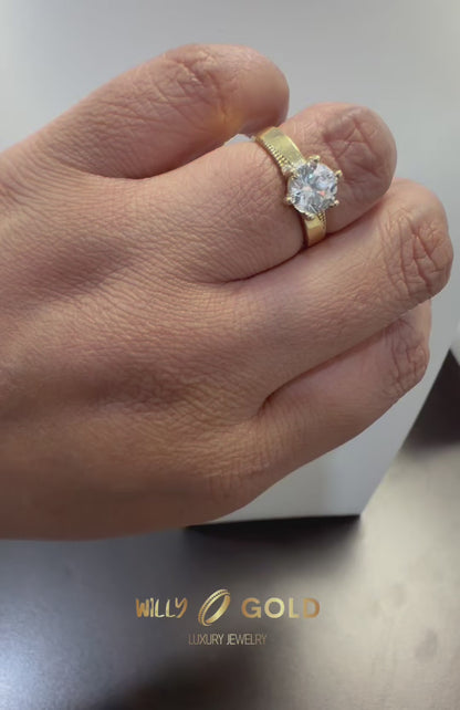 1681- NEW 14K Engagement Gold Ring W.G