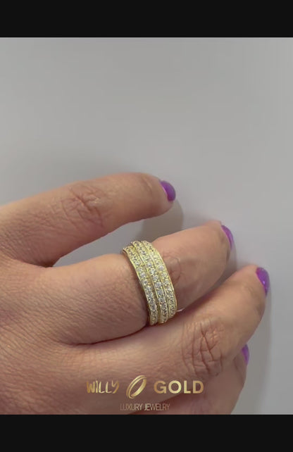 1682- NEW 14K Wedding Zirconia Band Ring W.G