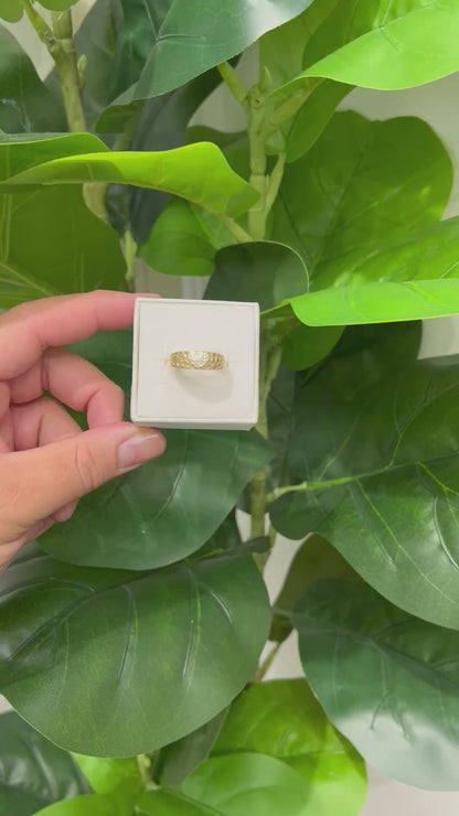 1382- NEW 10K Heart Nugget Ring  W.G