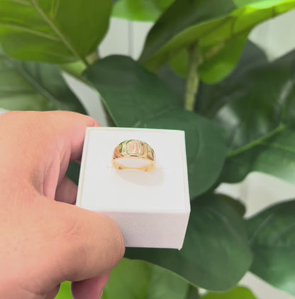 502- NEW 14k Our Lady of Guadalupe Gold Ring W.G