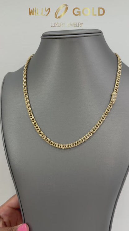 1781- NEW 14K Gold Chino Link Chain 18" (5mm) W.G