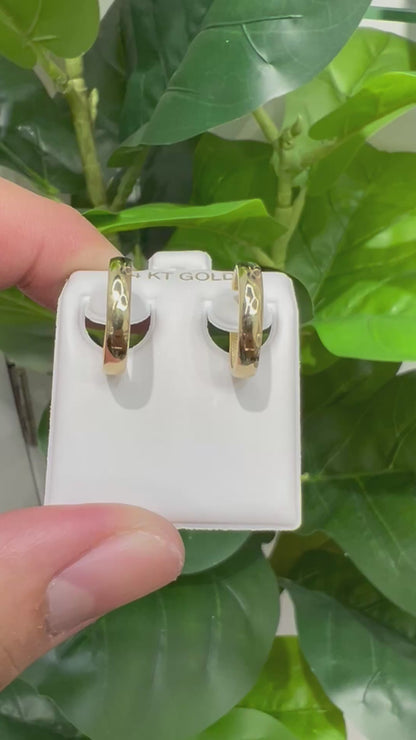 1367- NEW 14K High Polishing Hoops Earrings (16.7mm) W.G